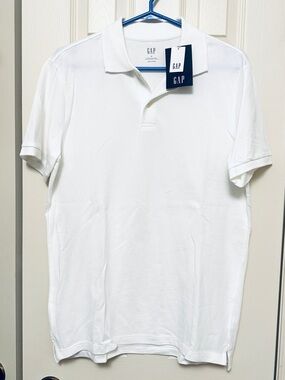 NWT GAP White Short-Sleeve Polo
